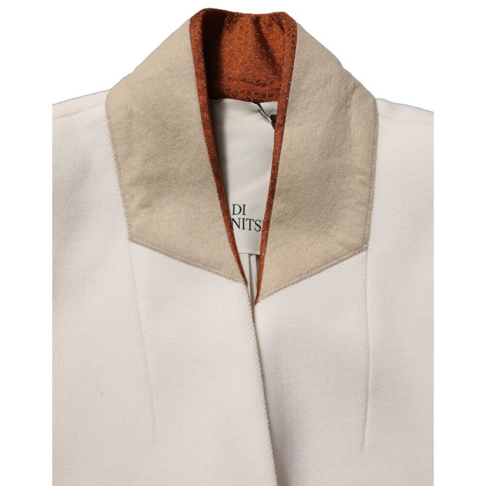 Di Stavnitser Antwerp White Wool Long Trench Coat Women's Jacket